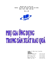 Phụ gia ứng dụng trong sản xuất rau quả