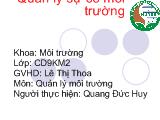 Quản lý sự cố môi trường