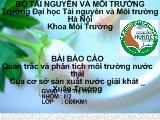 Quan trắc và phân tích môi trường nước thải Của cơ sở sản xuất nước giải khát