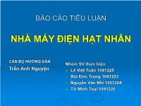 Tiểu luận Nhà máy điện hạt nhân