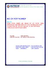 Tính toán thiết kế trạm xử lý nước thải sinh hoạt cho khu dân cư cao cấp dragon city xã hiệp phước, huyện Nhà Bè, TP Hồ Chí Minh công suất 530 m 3 /ngày đêm