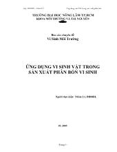 Ứng dụng vi sinh vật trong sản xuất phân bón vi sinh vật