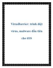 VirusBarrier: Trình diệt virus, malware đầu tiên cho iOS