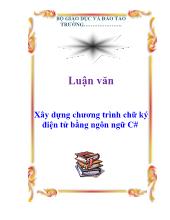 Xây dựng chương trình chữ ký điện tử bằng ngôn ngữ C#