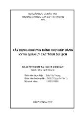 Xây dựng chương trình trợ giúp đăng ký và quản lý các tour du lịch