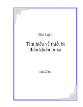 Bài luận tìm hiểu về thiết bị điều khiển từ xa
