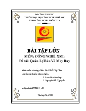 Công nghệ xml - Quản lý bán vé máy bay