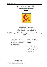 Đề tài Chương trình quản lý trẻ trong trường mầm non Huy Lượng