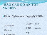 Đề tài Nghiên cứu công nghệ CDMA