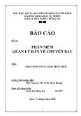 Đề tài Nhập môn công nghệ phần mềm - Phần mềm quản lý bán vé chuyến bay