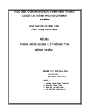 Đề tài Phần mềm quản lý thông tin bệnh nhân