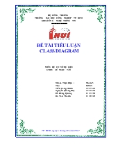 Đề tài Tiểu luận class diagram - Hệ cơ sở dự liệu