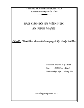 Đề tài Tìm hiểu về an ninh mạng và kỹ thuật Sniffer