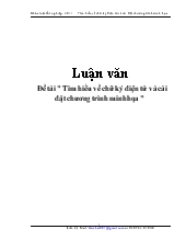 Đề tài Tìm hiểu về chữ ký điện tử và cài đặt chương trình minh họa
