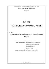 Đề tài Xây dựng phần mềm hỗ trợ quản lý cửa hàng sách hoa văn