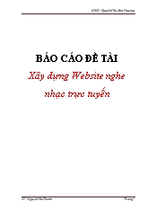 Đề tài Xây dựng Website nghe nhạc trực tuyến