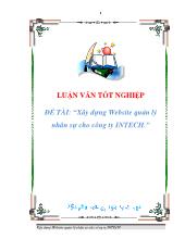 Đề tài Xây dựng Website quản lý nhân sự cho công ty INTECH