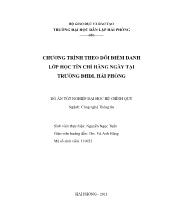 Đồ án Chương trình theo dõi điểm danh lớp học tín chỉ hàng ngày tại trường đại học dân lập Hải Phòng