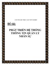 Đồ án Phát triển hệ thống thông tin quản lý nhân sự