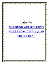 Đồ án Xây dựng website công nghệ thông tin và quản trị nội dung