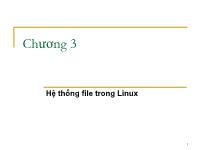 Hệ điều hành Linux - Hệ thống file trong Linux