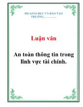 Luận văn An toàn thông tin trong lĩnh vực tài chính