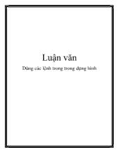 Luận văn Dùng các lệnh trong trong dựng hình