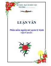 Luận văn Phần mềm nguồn mở quản lý bệnh viện Care2x