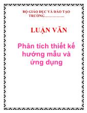 Luận văn Phân tích thiết kế hướng mẫu và ứng dụng