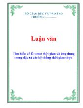 Luận văn Tìm hiểu về Ôtomat thời gian và ứng dụng trong đặc tả các hệ thống thời gian thực