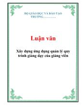 Luận văn Xây dựng ứng dụng quản lý quy trình giảng dạy của giảng viên