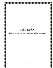 Tiểu luận Thành tựu của văn hóa Trung Hoa thời kỳ trung đại