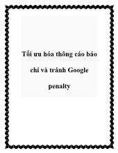 Tối ưu hóa thông cáo báo chí và tránh Google penalty