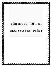 Tổng hợp 101 thủ thuật SEO, SEO Tips - Phần 1