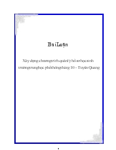 Xây dựng chương trình quản lý hồ sơ học sinh trường trung học phổ thông tháng 10 – Tuyên Quang