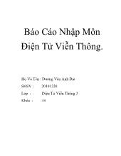 Báo cáo Nhập môn điện tử viễn thông