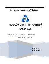 Báo cáo Quy tr ình quản lý khách sạn