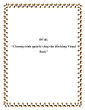 Chương trình quản lý công văn đến bằng Visual Basic