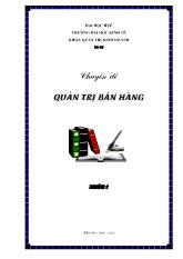 Chuyên đề Quản trị bán hàng