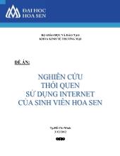 Đề án Nghiên cứu thói quen sử dụng Internet của sinh viên Hoa sen
