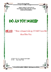 Đề tài Bảo vệ trạm biến áp 35/6kV” của Mỏ than Đèo Nai