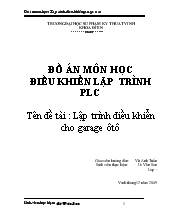 Đề tài Lập trình điều khiển cho garage ôtô