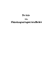 Đề tài Nhận dạng mặt người trên Matlab