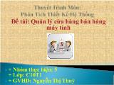 Đề tài Quản lý cửa hàng bán hàng máy tính
