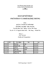 Đề tài Quản lý đăng ký môn học trường đại học Nha Trang