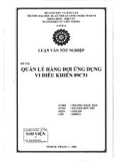 Đề tài Quản lý hàng đợi ứng dụng vi điều khiển 89C51