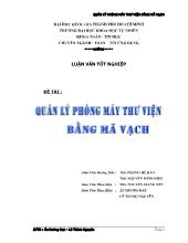 Đề tài Quản lý phòng máy thư viện bằng mã vạch