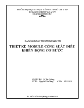Đề tài Thiết kế module công suất điều khiển động cơ bước