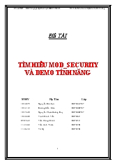 Đề tài Tìm hiểu mod_security và demo tính năng