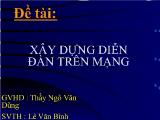 Đề tài Xây dựng diễn đàn trên mạng